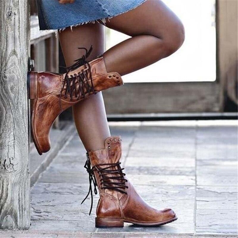 Camille | Vintage Look Leather Boots