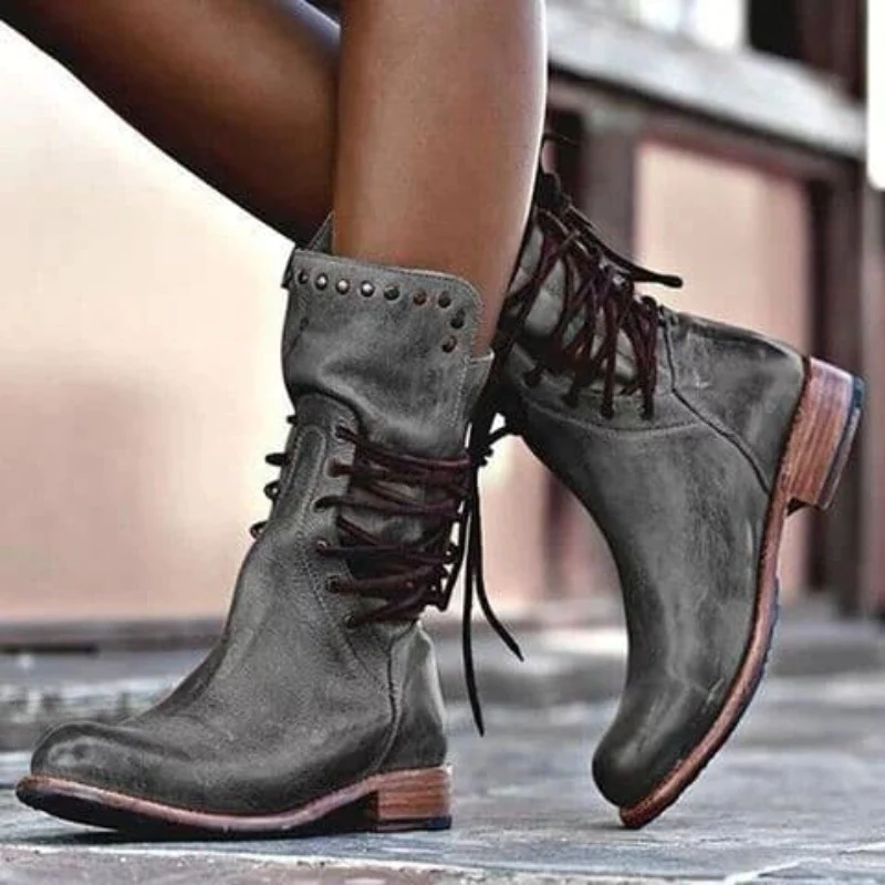 Camille | Vintage Look Leather Boots