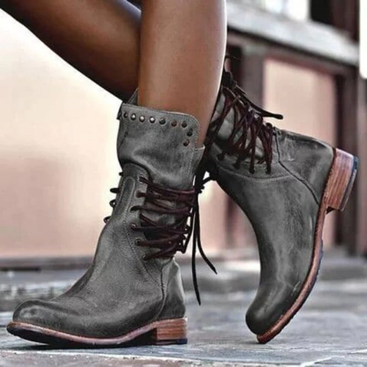 Camille | Vintage Look Leather Boots